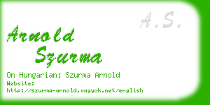 arnold szurma business card